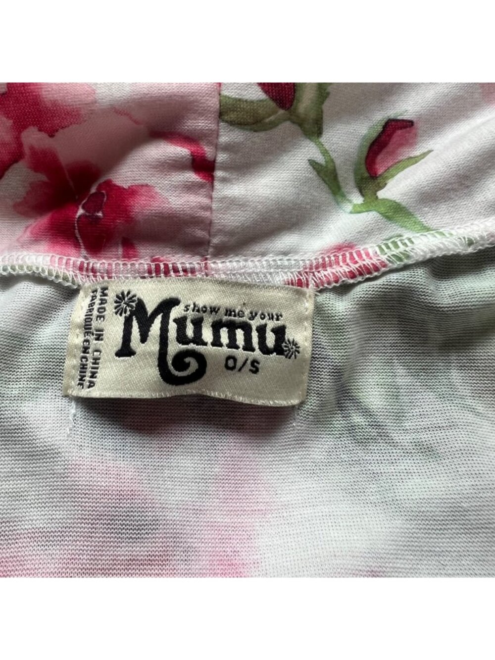 Show Me Your Mumu One Size Cream & Pink Garden of Blooms Floral Brie Kimono Robe - Picture 3 of 13